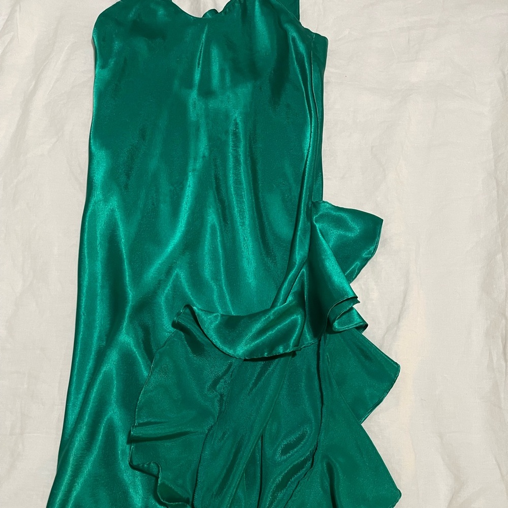 Victoria's Secret Vintage Gold Label Green Slip Dress - Picture 3 of 8